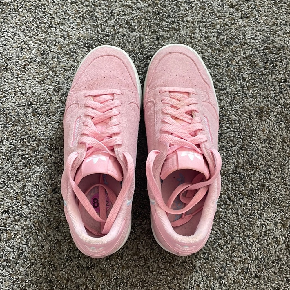 light pink adidas sneakers